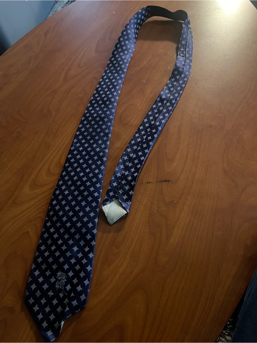 Colorado State University Men's Navy Geometric Silk Tie